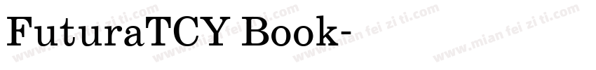 FuturaTCY Book字体转换